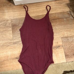 Urban Outfitters Out From Under bodysuit Red Maroon Stretchy Ribbed Tank top